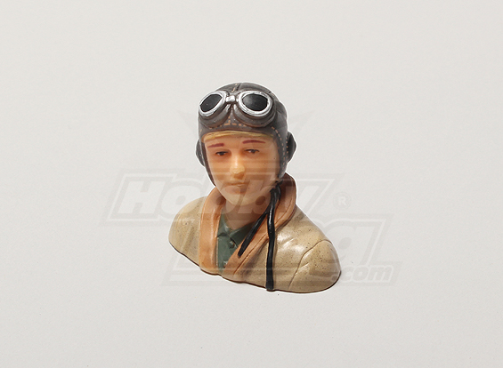 BUSTO DE PILOTO AVIÃO MILITAR 2a. GUERRA 45X25X40